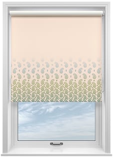 Petal & Block Paisley Mist, Neem - Twist & Fit Roller Blind
